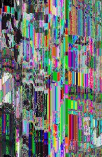 an image of a colorful pixelated image of a building