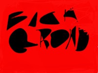 a red background with the words big groovy on it